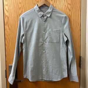 Lululemon Athletica Men’s Light-Blue Longsleeve Button-Up Shirt Size M Stretch